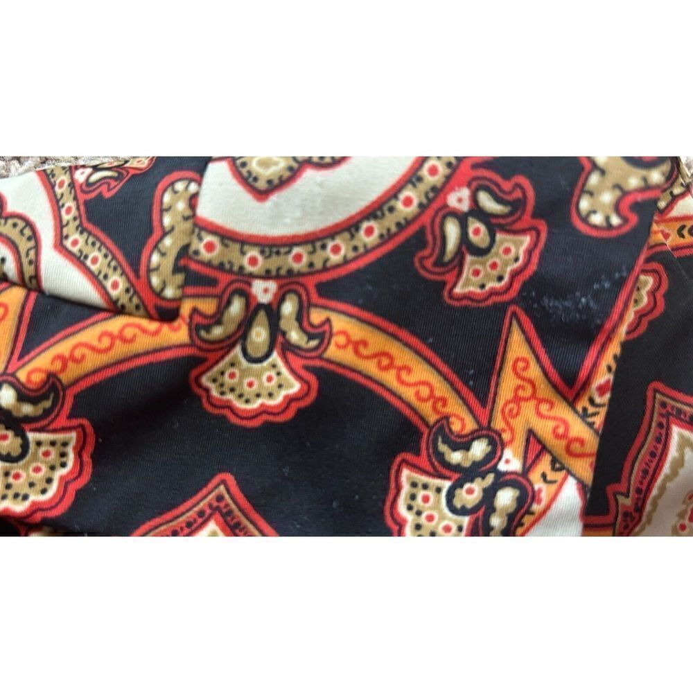 Jude Connally Tunic Top Size Extra Small Paisley Black Psycadellic 70's Retro - Picture 10 of 13